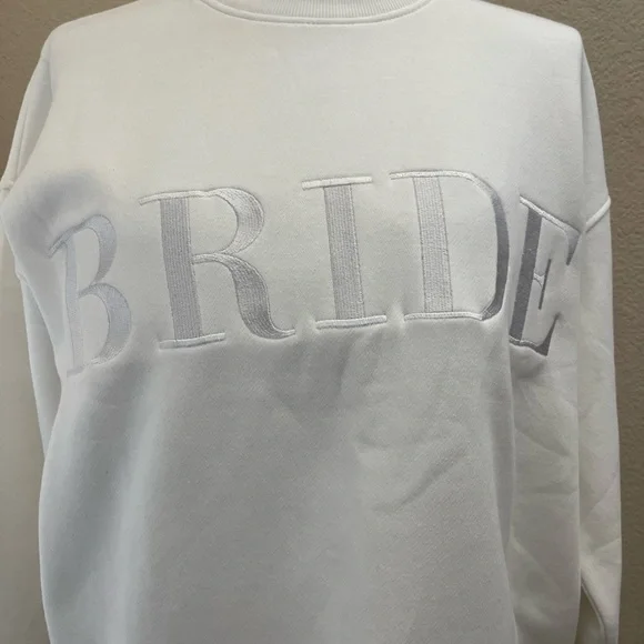 White 'Bride' Sweatshirt - NWOT - Picture 2 of 5
